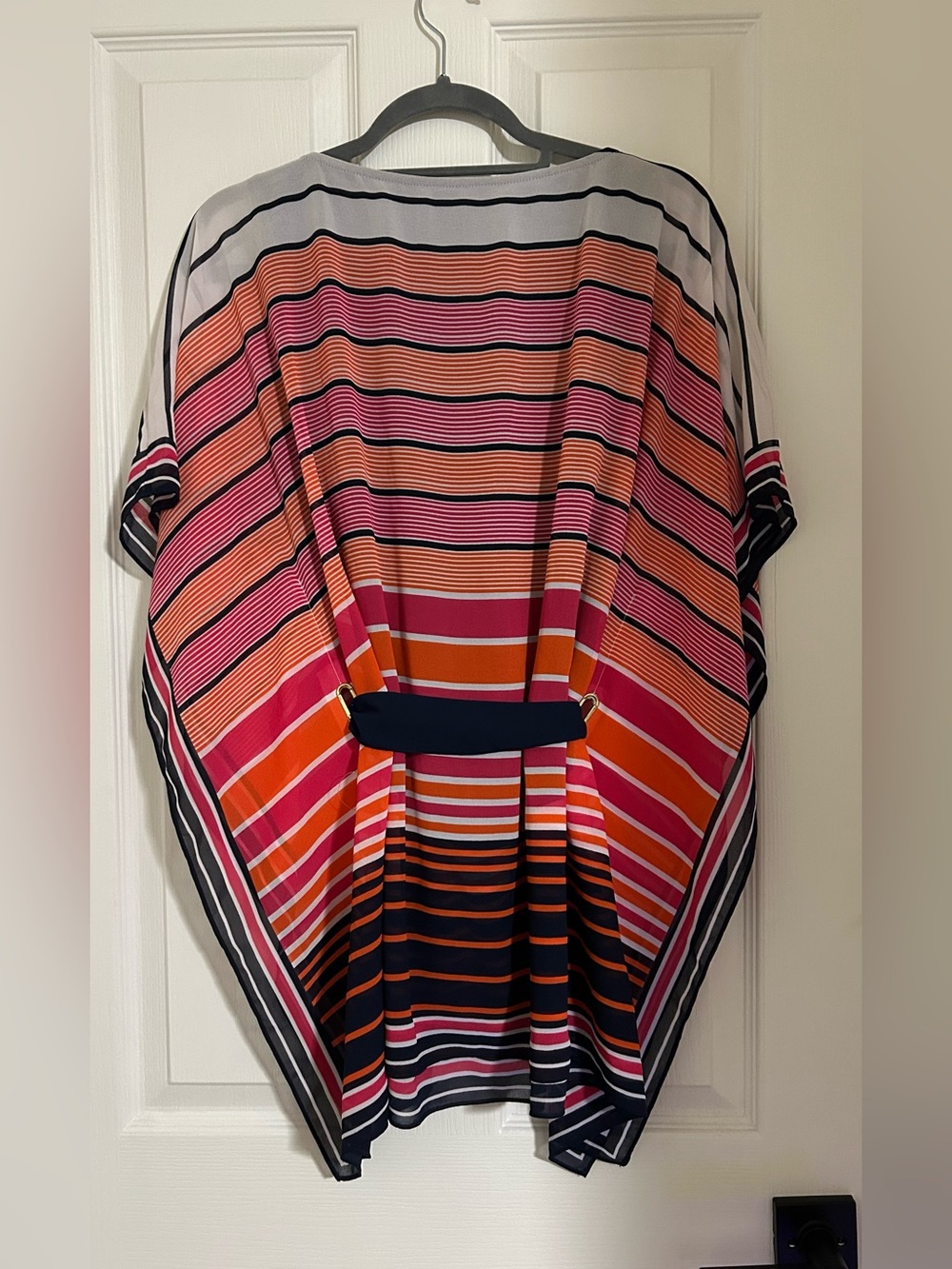 Michael Michael Kors Women's Multicolor Striped Belted Tunic Top